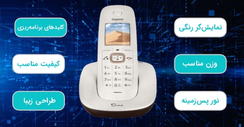 <p>یکی از نقاط قوت تلفن بیسیم CL540 به طراحی ظاهری منحصر به فرد آن (با الهام از تپههای شنی در طبیعت) مربوط میشود. در زیر صفحه نمایش رنگی 1.8 اینچی این گوشی، 2 عدد کلید قابل برنامهریزی برای دسترسی سریع به قابلیتهای مختلف، دیده میشوند. جنس کلیدها از مواد باکیفیت تشکیل شده و گوشی به دلیل وزن مناسب، دست شما را در زمان مکالمههای طولانی، اذیت نخواهد کرد. لازم به ذکر است این تلفن بیسیم گیگاست، از قابلیت اتصال به دیوار، پشتیبانی نمیکند.</p>