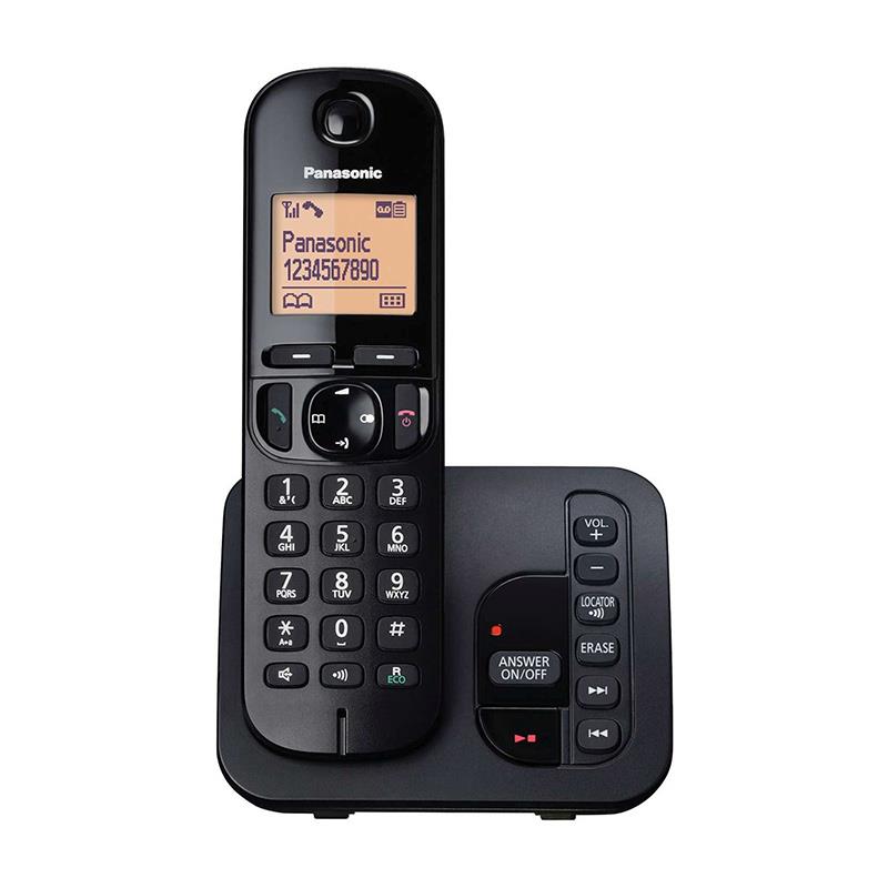 تلفن بیسیم پاناسونیک KX-TGC220 مشکی رنگ در حالت روشن